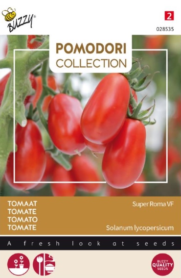 Tomaat Super Roma VF (Solanum) 275 zaden